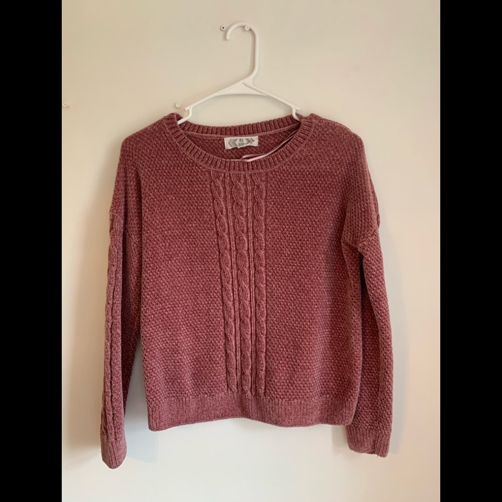 pink soft textured sweater